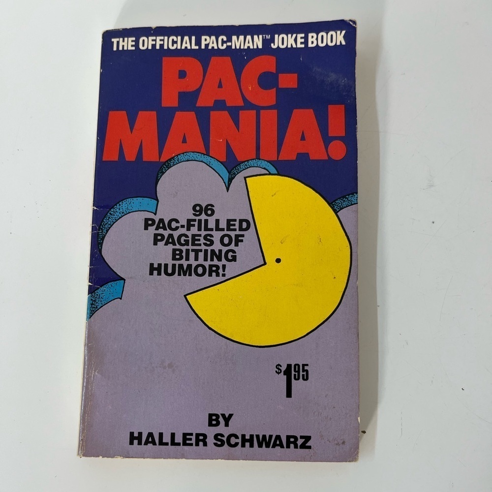 PAC-Mania - Vintage Soft Cover Book, The Official Pac-Man Joke Book 1982